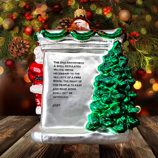 GOA Santa by the Fireplace Christmas Ornament (2021) - Image 2