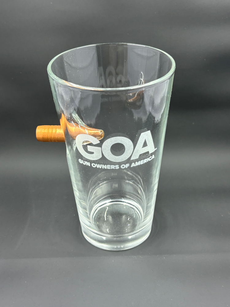 BenShot - GOA Block Logo Pint Glass .50 BMG