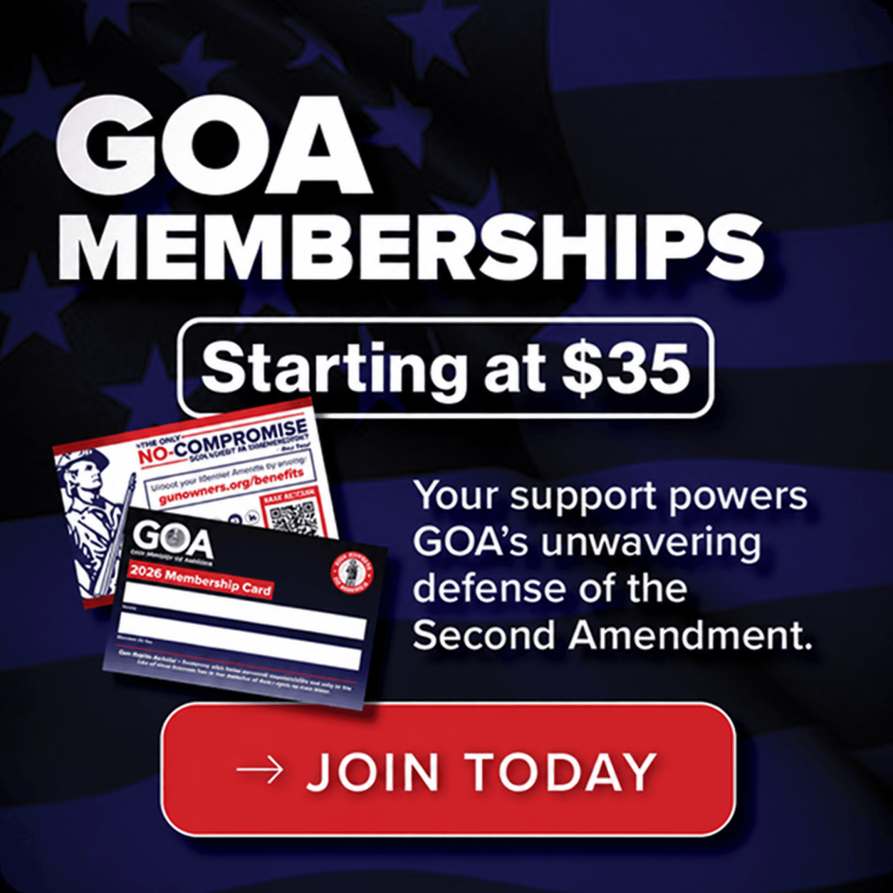 GOA memberships - starting at $35